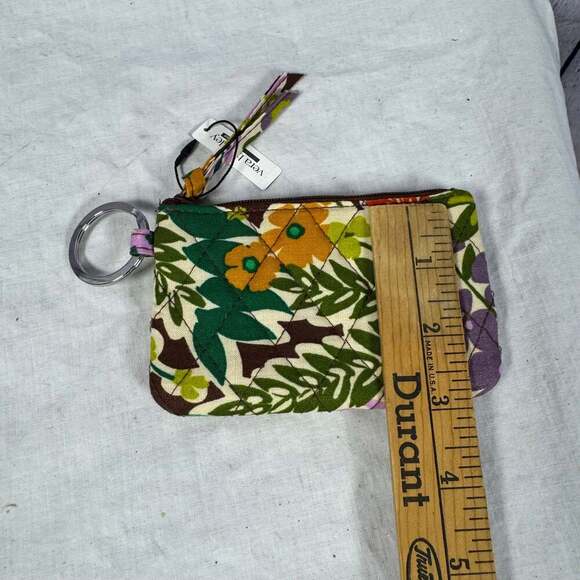 Vera Bradley Rain Forest Canopy Zip ID Key Case NWT Coin Purse - Picture 5 of 6